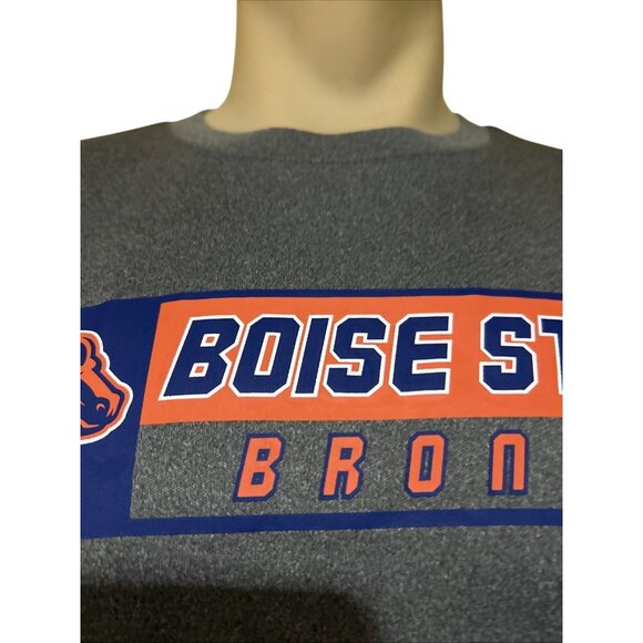 NEW Boise State BSU Broncos Colosseum Gray Performance Crew Neck Tee Shirt Men's - Picture 5 of 11